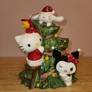 BLUE SKY HELLO KITTY and FRIENDS DECORATING THE TREE FIGURINE